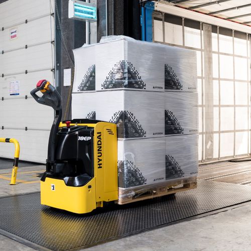 Transpallet elettrico - 18EP - HYUNDAI HEAYY INDUSTRIES - 24 V / per movimentazione / per magazzino