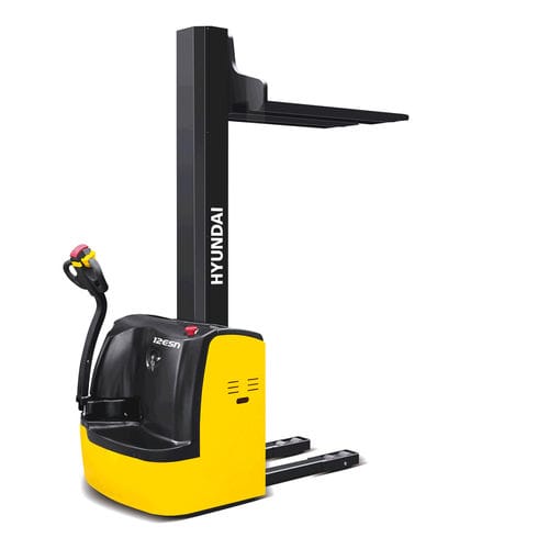 Accatastatore elettrico - 12ESN - HYUNDAI HEAYY INDUSTRIES - a timone con guida da terra / portante / 24 V