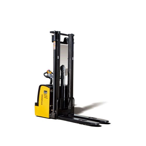 Accatastatore elettrico - 12ES - HYUNDAI HEAYY INDUSTRIES - a timone con guida da terra / 24 V / per pallet