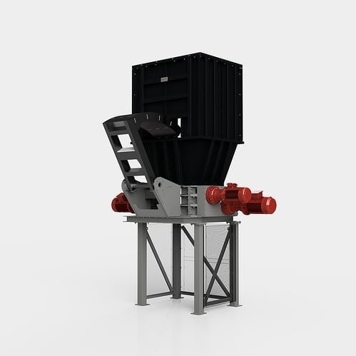 Trituratore primario - TR4A400 series - CAMEC srl - a 4 alberi / per rifiuti elettronici / robusto