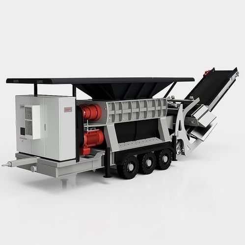 Trituratore mobile - LCM520 - CAMEC srl - primario / a due alberi / per rifiuti
