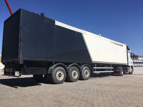 Semirimorchio con piano mobile - EMS Machinery - per rifiuti / a 3 assi / a 2 assi