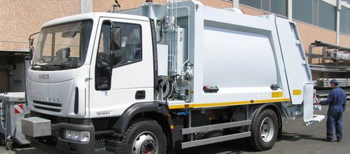 Veicolo raccolta rifiuti caricamento posteriore - EMS Machinery - diesel / con compattatore