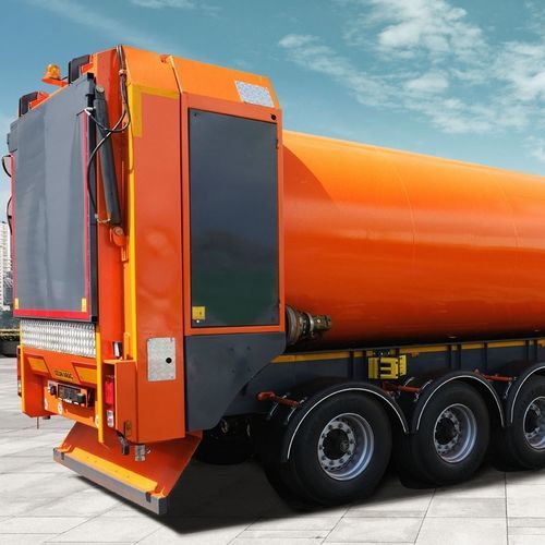 Semirimorchio con compattatore di rifiuti - EMS Machinery - a tamburo / per rifiuti / a 3 assi