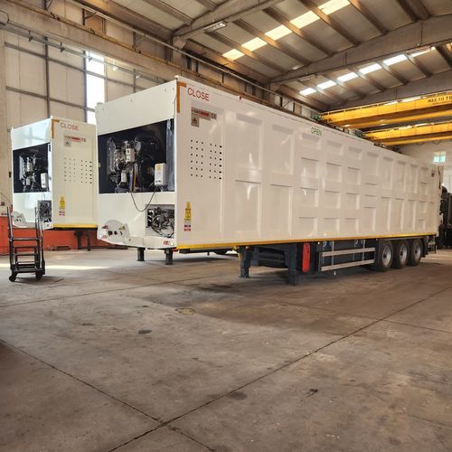 Semirimorchio per rifiuti - EMS Machinery - a uncino per camion / a 3 assi / a 2 assi