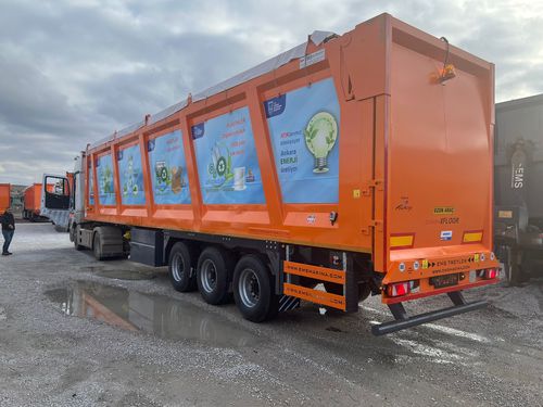 Semirimorchio con sospensione pneumatica - EMS Machinery - con piano mobile / per rifiuti / per serbatoio d'acqua
