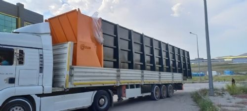 Semirimorchio con piano mobile - EMS Machinery - per rifiuti / a 4 assi / fisso