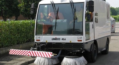 Spazzatrice uomo a bordo - 40.6 COMBi - EMS Machinery - per strade / con due spazzole