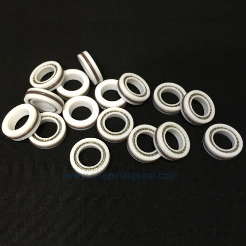 Guarnizione a molla - RSM series - Ningbo Chenming Seals Manufacturing Co., Ltd. - PTFE / a U / per albero girevole