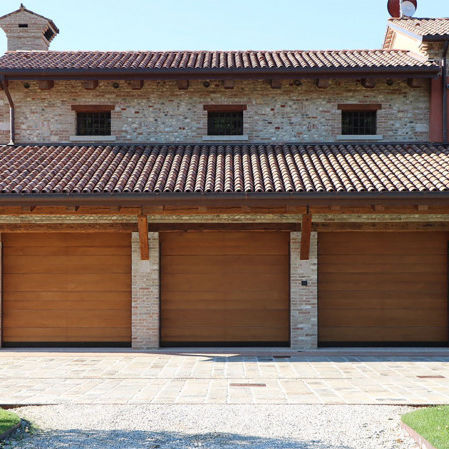 Porta sezionale - OREGON - Ballan Spa - in legno / da esterno / per garage