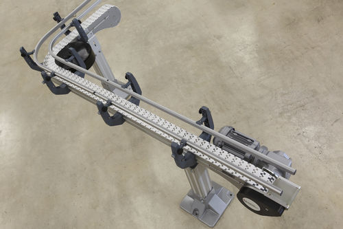 Trasportatore a catena - FL - modular automation GmbH - con catena a pastiglie / con catena a cerniere / a catena articolata