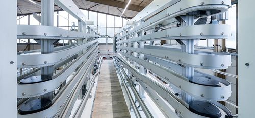 Trasportatore a catena - Alpine - modular automation GmbH - a spirale / ad accumulo / di stoccaggio