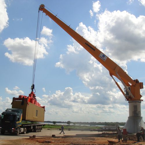 Gru fissa - FCC 230 - Liebherr Cranes - con braccio impennabile / portuale / per movimentazione
