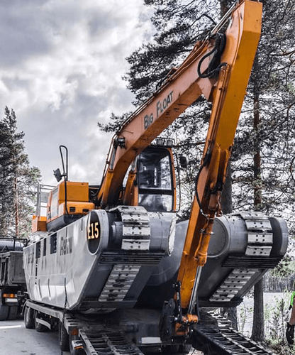 Sottocarro su guida di scorrimento - BIG FLOAT E15 - REMU Oy - per veicolo pesante