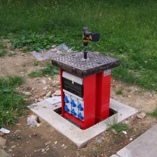 Colonnina di distribuzione elettrica a scomparsa - SG 01 - Siderghisa s.r.l. - da esterno