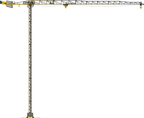 Gru fissa - MCT 88 - Manitowoc Cranes - a torre topless / GME / per cantiere