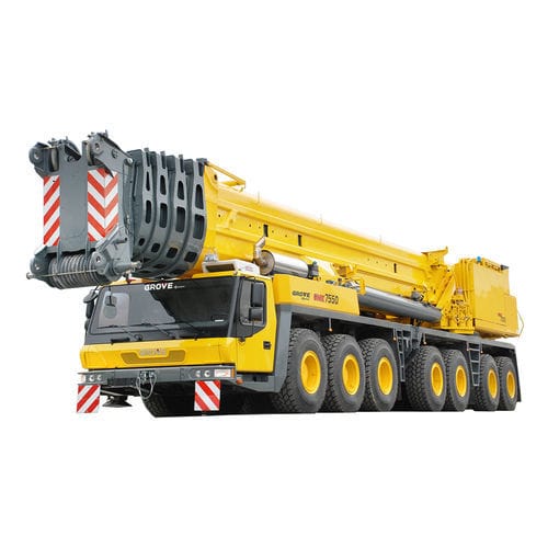 Gru mobile - GMK7550 - Manitowoc Cranes - con braccio impennabile / fuoristrada / a 7 assi