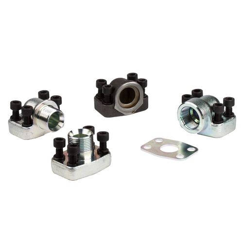 Connettore idraulico - HK series - Tubes International - Socket / con flangia / in acciaio
