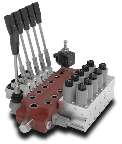 Distributore idraulico a cassetto - SDM081 series - WALVOIL - con azionamento manuale / elettroidraulico / compatto