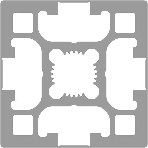 Profilo in alluminio - MS 40+ BC series - MS Plus Automation GmbH - con scanalature / da costruzione / chiuso