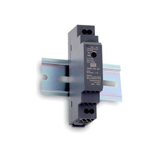Convertitore DC/DC range di tensione di ingresso 4:1 - DDR-15 series - Mean Well - range di tensione di ingresso 2:1 / alto isolamento I/O / su guida DIN