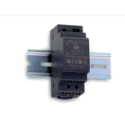 Convertitore DC/DC range di tensione di ingresso 4:1 - DDR-30 series - Mean Well - su guida DIN / industriale / per apparecchio di telecomunicazione