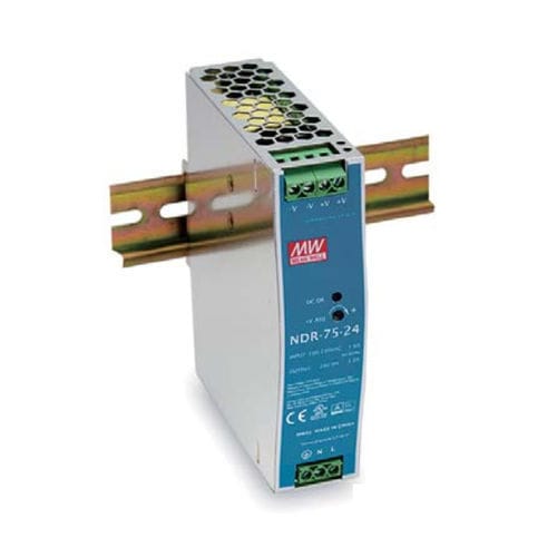 Alimentatore elettrico su guida DIN - NDR-75 series  - Mean Well - AC/DC / ad uscita semplice / con protezione contro cortocircuiti