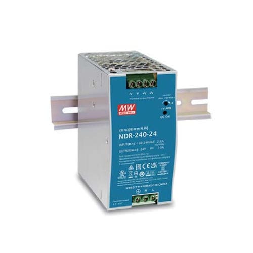 Alimentatore elettrico su guida DIN - NDR-240 series - Mean Well - AC/DC / ad uscita semplice / con protezione contro cortocircuiti