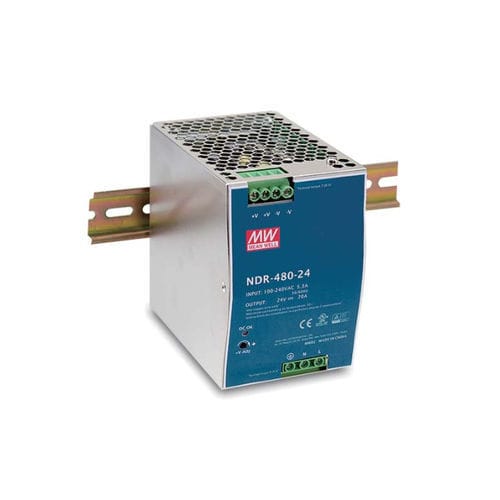 Alimentatore elettrico su guida DIN - NDR-480 series  - Mean Well - AC/DC / ad uscita semplice / con protezione contro cortocircuiti