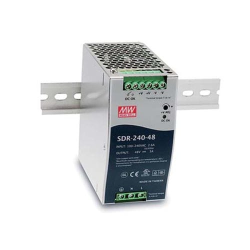 Alimentatore elettrico su guida DIN - SDR-240 series  - Mean Well - AC/DC / ad uscita semplice / con protezione contro cortocircuiti