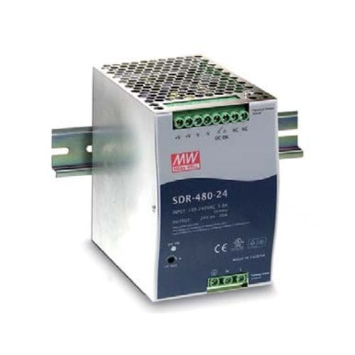 Alimentatore elettrico su guida DIN - SDR-480 series - Mean Well - AC/DC / ad uscita semplice / con protezione contro cortocircuiti