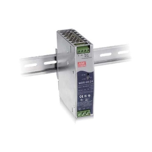 Alimentatore elettrico su guida DIN - WDR-60 series - Mean Well - AC/DC / regolabile / con protezione contro cortocircuiti