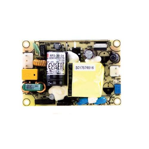 Alimentatore elettrico open frame - RPS-30 series  - Mean Well - AC/DC / ad uscita semplice / con protezione contro cortocircuiti