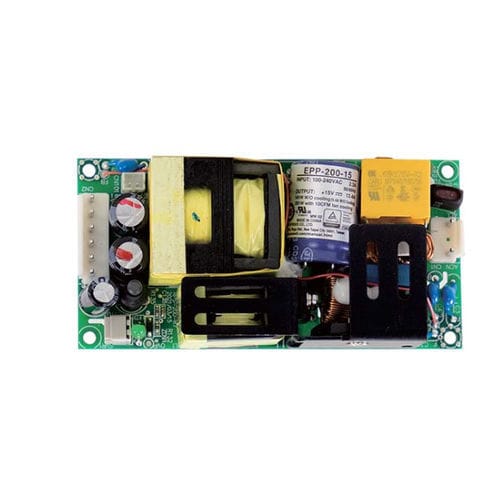 Alimentatore elettrico open frame - EPP-200 series  - Mean Well - in formato 2"x4" / AC/DC / ad uscita semplice