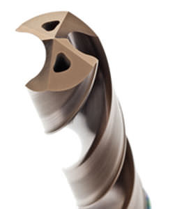 Punta integrale - MMS series - MITSUBISHI MATERIALS - per acciaio inossidabile / ad alta prestazione / con fluido di raffreddamento interno
