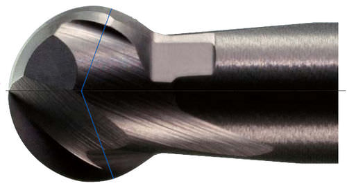 Fresa di testa semisferica - VF2WB series - MITSUBISHI MATERIALS - integrale / a profilo / a 2 denti