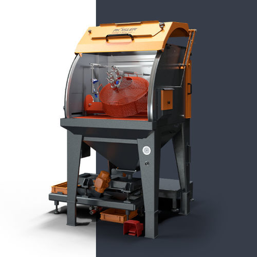 Cabina di sabbiatura con iniettore - RSKI 1000-S - RÖSLER OBERFLÄCHENTECHNIK - automatica / con tavola girevole