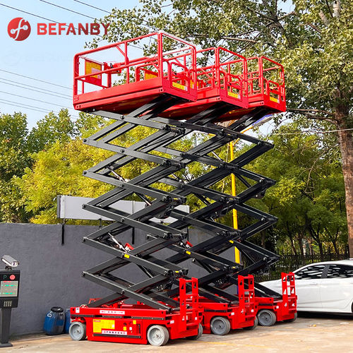 Piattaforma elevatrice a forbice mobile - BEFANBY - con alimentazione a batteria / idraulica / da officina