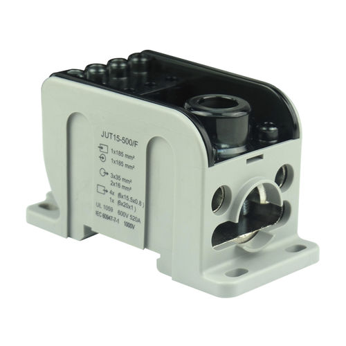 Morsetto componibile su guida DIN - JUT15-500/C /F - Utility Electrical Co., Ltd. - per binario elettrificato / da montare su pannello / con connessione a vite