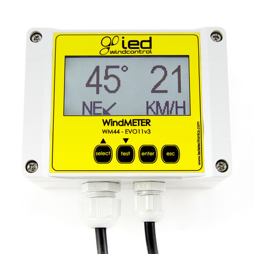 Indicatore di velocità del vento - WM44-EVO11 V3 series - IED COMPANY - di frequenza / LCD / a 3 cifre