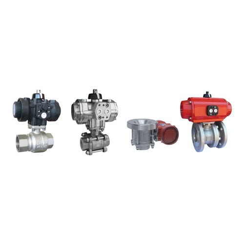 Attuatore per valvola a sfera - ABV - pneumatico / rotativo / a doppio effetto