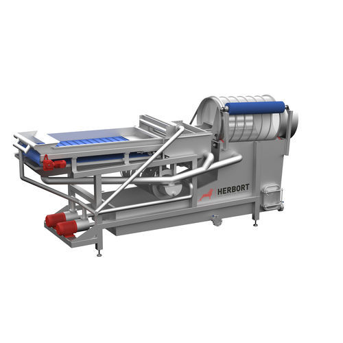 Lavatrice agroalimentare di galleggiamento - 37 - Herbort - per verdura / automatica / a nastro