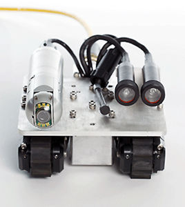Robot di ispezione cingolato - Versatrax 100 MicroMag™ - Inuktun InCommand Robotics LLC - con illuminazione a LED / magnetico / a tenuta stagna