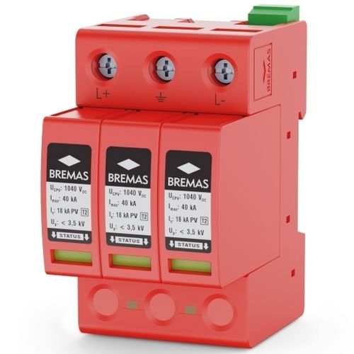 Limitatore di sovratensione di tipo 2 - SAPV100T2R - BREMAS BETTER SWITCHES - classe II / di telesegnalazione / per impianto fotovoltaico