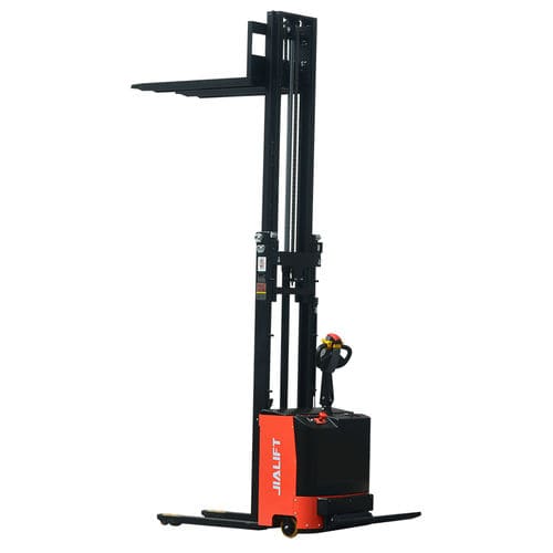 Accatastatore elettrico - CL10-15 series - Zhejiang Jialift Warehouse Equipment Co., Ltd - con piattaforma per conducente / 24 V / di stoccaggio