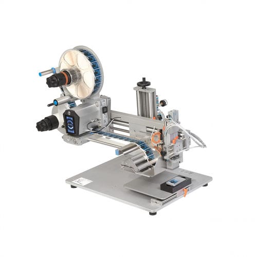 Etichettatrice semiautomatica - 414 - HERMA GmbH - per applicazione sulla parte superiore del prodotto / compatta