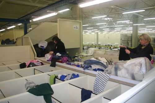 Sistema di smistamento automatico - Valvan Baling Systems NV - per tessili / per cartoni / a piano diviso