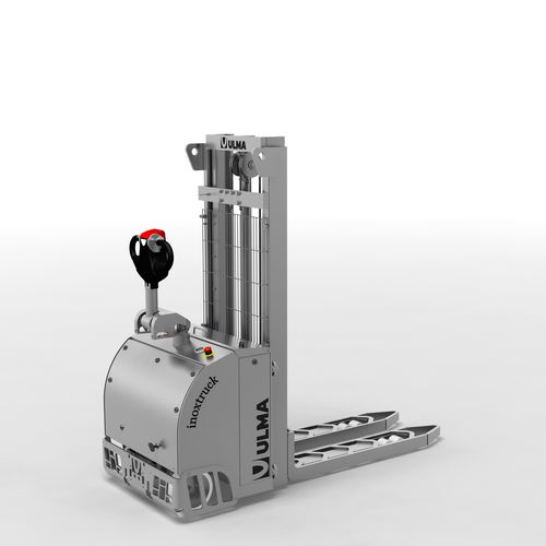 Accatastatore elettrico - EPS - Inoxtruck - a timone con guida da terra / per l'industria farmaceutica / per l'industria agroalimentare