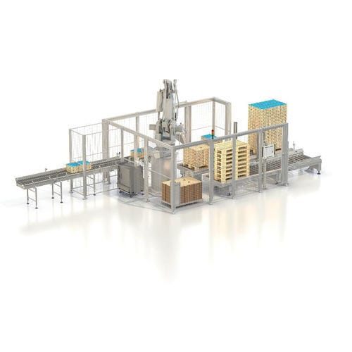 Cella robotizzata di pallettizzazione - EL PAL - SYNERLINK - per armadietti in plastica