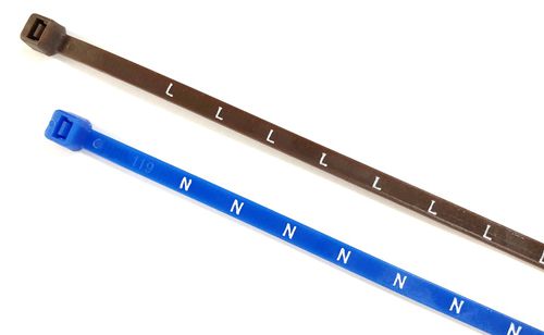 Fascetta stringicavo in nylon - UVZIP-20048-BLN - Universeal (UK) Ltd - con portaetichette